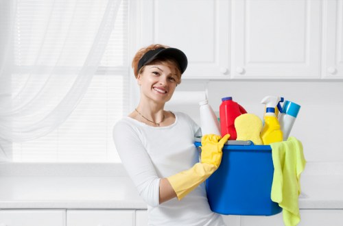 Cleaner wiping surfaces in a move-out property