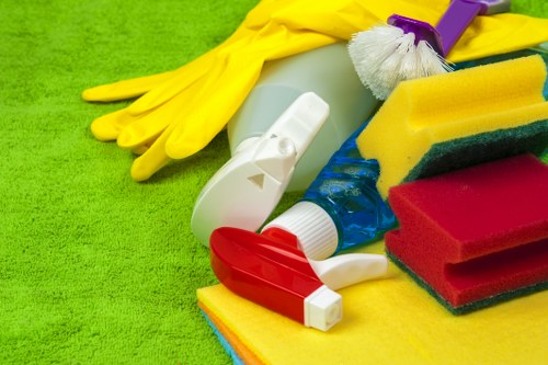 Professional cleaning of shared hallway and staircase