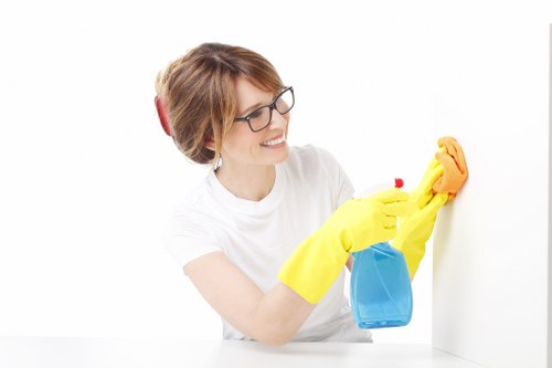 Office cleaning service in a modern Battersea workspace